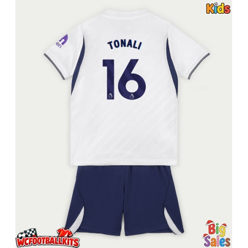 Tottenham Hotspur Sandro Tonali #16 Replica Home Stadium Kit for Kids 2026-27 Short Sleeve (+ pants)